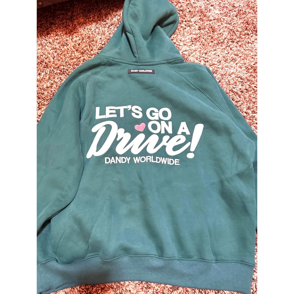 Dandy Worldwide Lets Go On A Drive Hoodie Green Graphic Sweatshirt Southern CA
